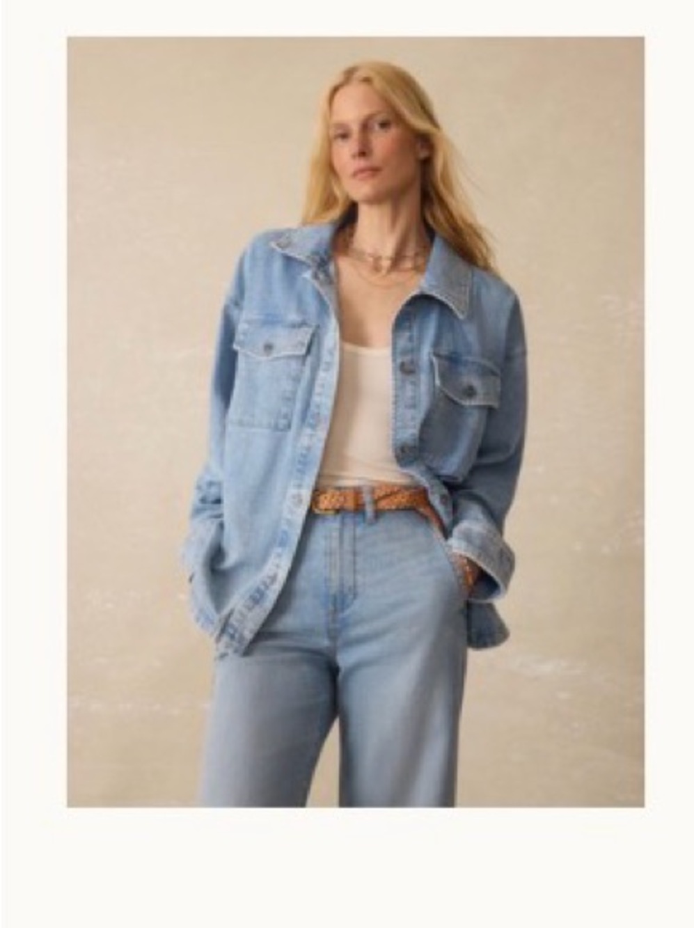Feathery Linen Denim jacket sun seas wash